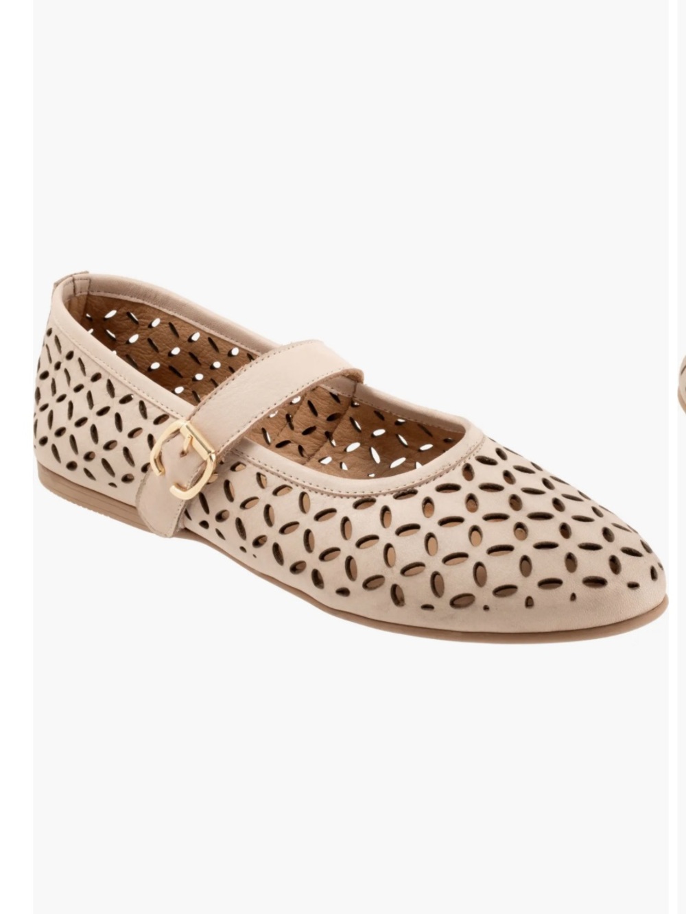 BUENO Kehlani Mary Jane Leather Flats In pink size 37 US 7 store display